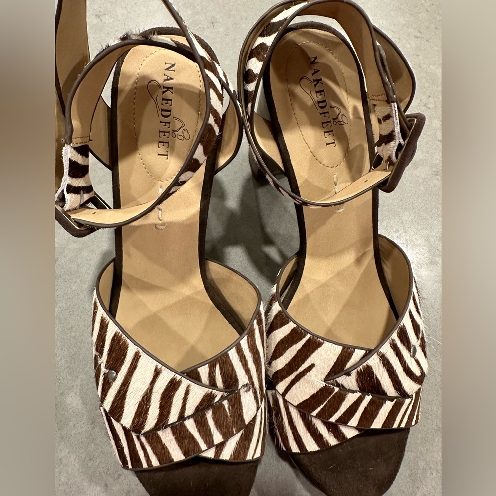 Naked Feet zebra sandals - Picture 2 of 6